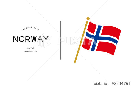 ノルウェーの国旗アイコン ベクターイラスト 98234761
