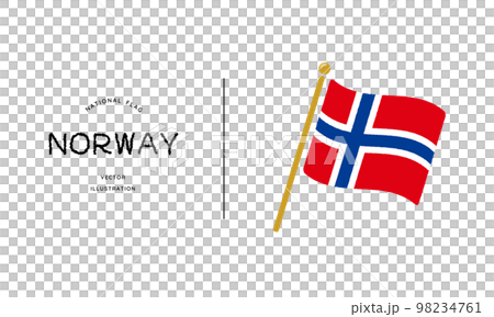 ノルウェーの国旗アイコン ベクターイラスト 98234761