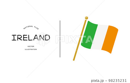 アイルランドの国旗アイコン ベクターイラスト