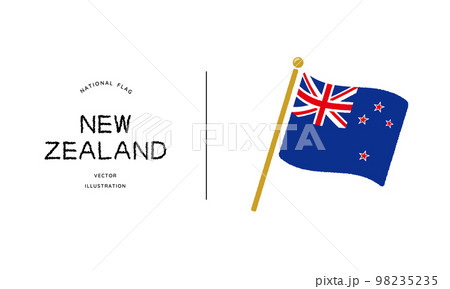 ニュージーランドの国旗アイコン ベクターイラスト
