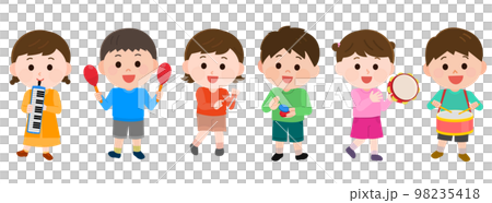 孩子們演奏各種樂器音樂會插圖 98235418