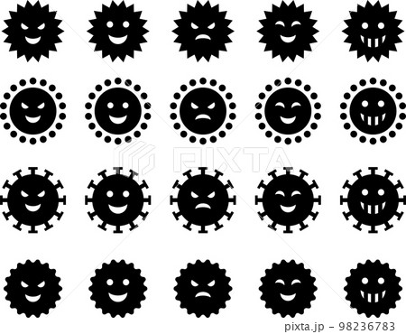 ウイルスの素材セット 98236783