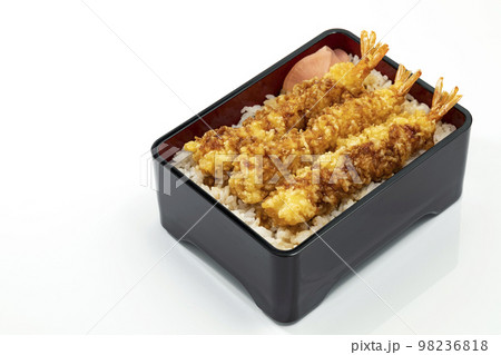 白バックの海老天重 白バックの海老天重 98236818