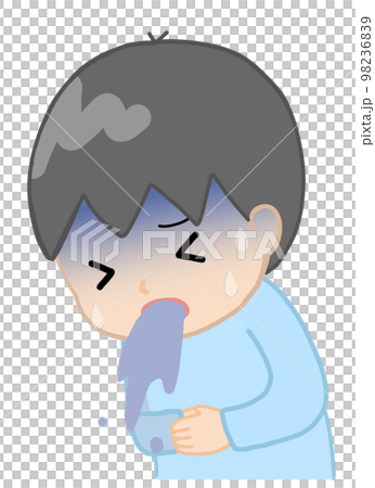 嘔吐している子ども(男の子) 嘔吐している子ども(男の子) 98236839
