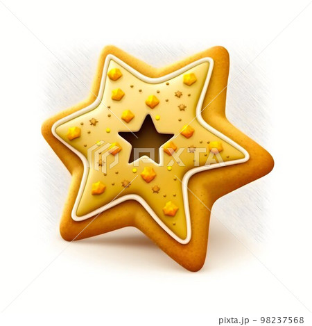 Cookie star isolated on white background Cookie star isolated on white background 98237568