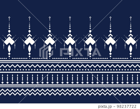 Geometric ethnic oriental pattern background. Pattern design in boho style. Design for texture, wrapping, clothing, batik, fabric, wallpaper and background. Pattern embroidery design. Geometric ethnic oriental pattern background. Pattern design in boho style. Design for texture, wrapping, clothing, batik, fabric, wallpaper and background. Pattern embroidery design. 98237722