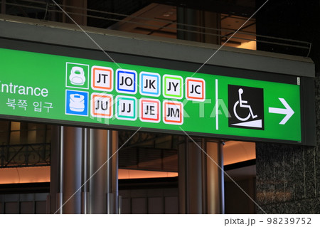 東京駅 乗り換え案内表示板 東京駅 乗り換え案内表示板 98239752
