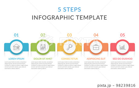 Infographic Template with 5 Steps 98239816