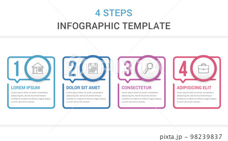 Infographic Template with 4 Steps 98239837