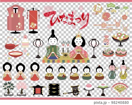 ひなまつり　イラストセット 98240880