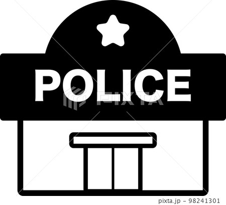 交番のシンプルなイラストアイコン 98241301