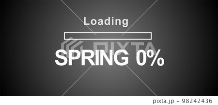 Spring loading on the gray background.のイラスト素材 [98242436] - PIXTA