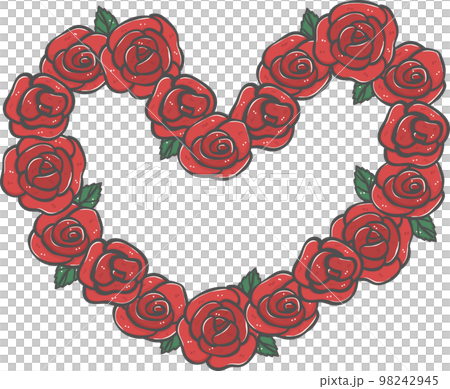 cute romantic Valentine red roses flowers bouquet cartoon doodle cute romantic Valentine red roses flowers bouquet cartoon doodle 98242945