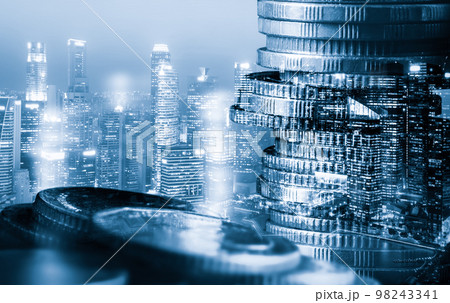 Finance and money technology background concept of business prosperity and asset 98243341