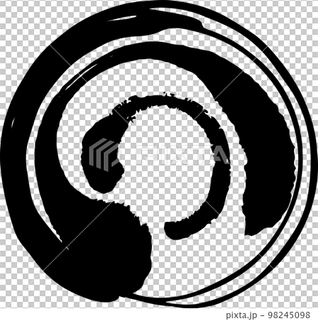 一個圓形單色框架,看起來像是用畫筆繪製的 一個圓形單色框架,看起來像是用畫筆繪製的 98245098