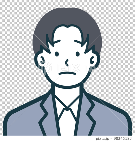 Bust shot of an anxious businessman 4 Bust shot of an anxious businessman 4 98245183