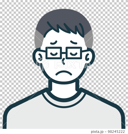 悲しげな私服男性のバストショット3 悲しげな私服男性のバストショット3 98245222