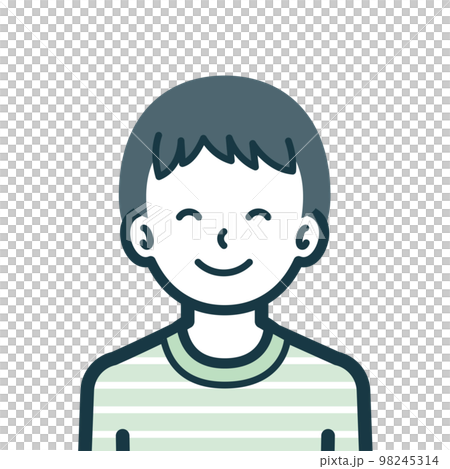 一個微笑的男孩的半身像 2 98245314