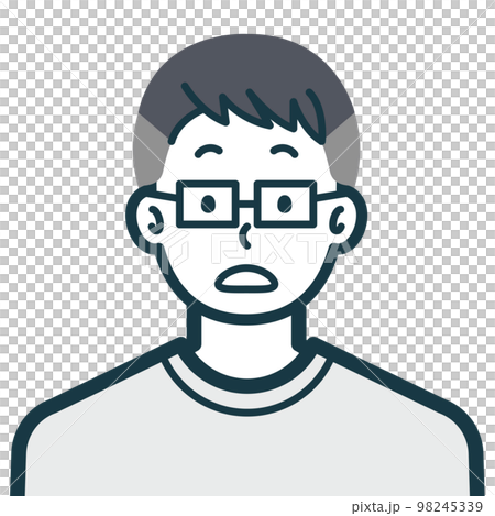 Bust shot of plain clothes man with a blank face 3 Bust shot of plain clothes man with a blank face 3 98245339
