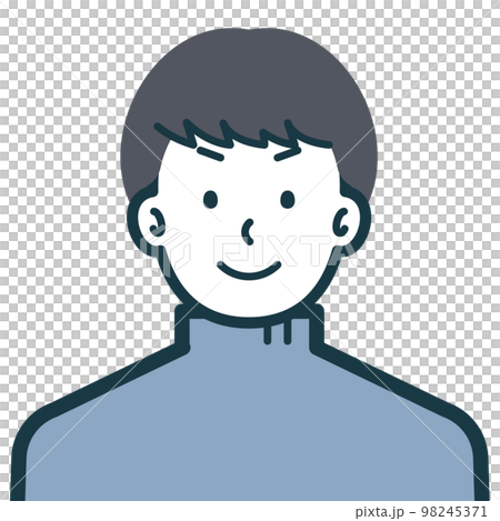 きりっとした顔の私服男性のバストショット2 98245371