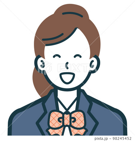 はじける笑顔の女子高校生のバストショット3 98245452