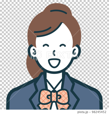 はじける笑顔の女子高校生のバストショット3 98245452