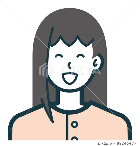 はじける笑顔の私服女性のバストショット3 はじける笑顔の私服女性のバストショット3 98245477