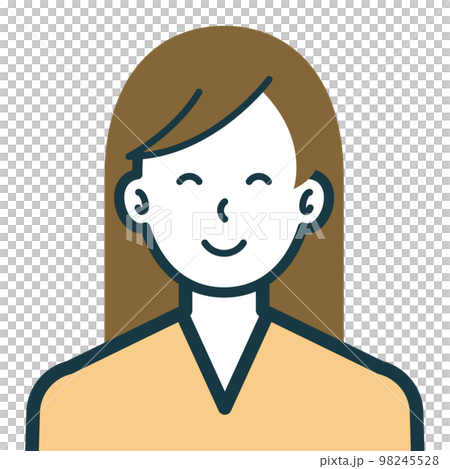 素衣女子微笑半身像2 98245528