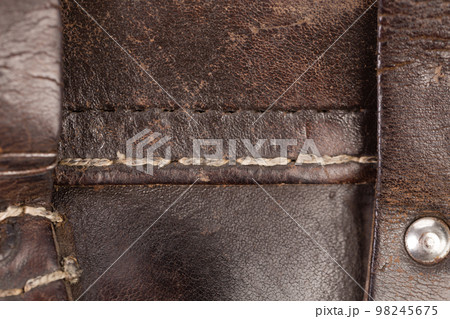 Leather product with rivets and seam. 98245675