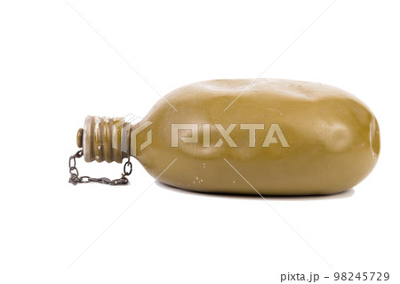 An old military metal flask. 98245729