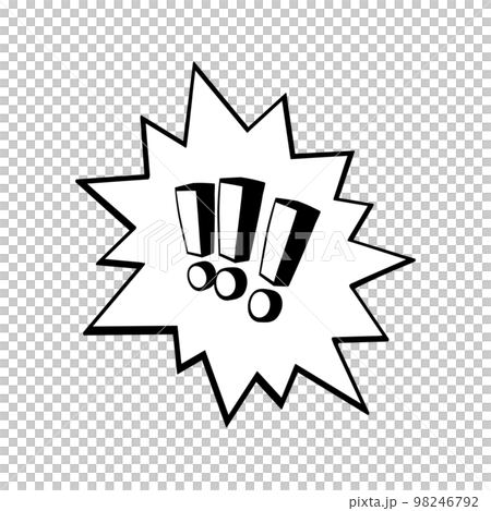 Comic book style symbol and exclamation marks. 98246792