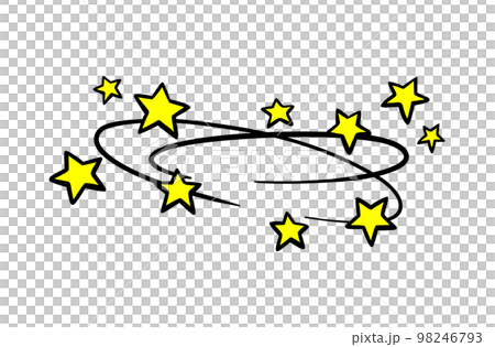 Dizziness with stars. 98246793