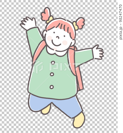 Children with colorful school bags 98247470