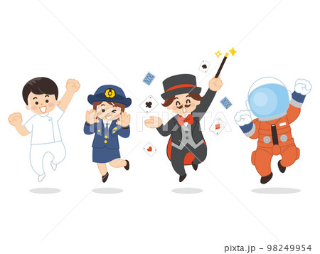 働く人々　看護師　婦人警官　マジシャン　宇宙飛行士　マッサージ師 98249954