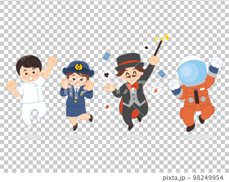 働く人々　看護師　婦人警官　マジシャン　宇宙飛行士　マッサージ師 98249954