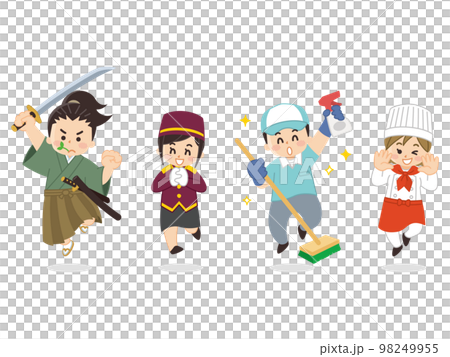 働く人々 侍 ホテルマン 清掃員 シェフ 役者 クリーンスタッフ 料理人 働く人々 侍 ホテルマン 清掃員 シェフ 役者 クリーンスタッフ 料理人 98249955