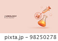 Realistic 3d Design of Scientist studies Viruses and Bacteria. Vector illustration 98250278