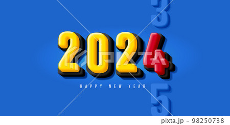 New year counter showing 2023 switching to 2024 and 2025 goes next, vintage typography 3d style New year counter showing 2023 switching to 2024 and 2025 goes next, vintage typography 3d style 98250738
