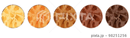 小皿に乗せた味噌の手描き水彩風イラスト 98251256