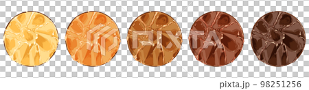 小皿に乗せた味噌の手描き水彩風イラスト 98251256