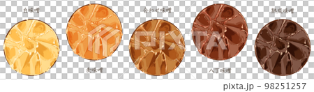 Hand-drawn watercolor illustration of miso on a small plate 98251257