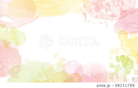 水彩風 春の背景イラスト 水彩風 春の背景イラスト 98251789