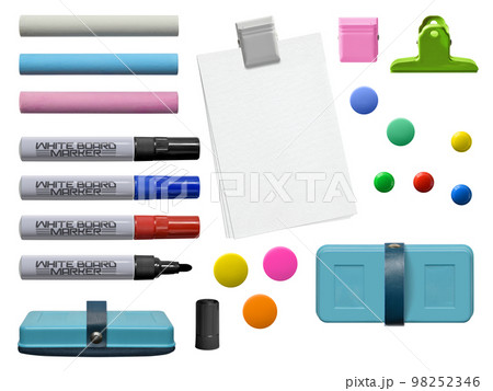 チョーク・マーカー・マグネットほか、影なし切抜きパーツセット 98252346