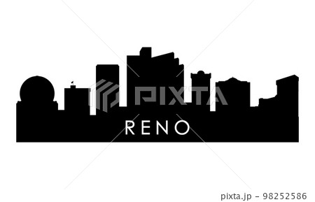Reno skyline silhouette.  98252586
