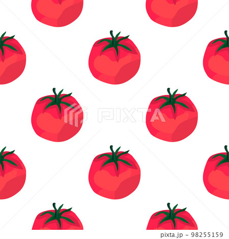 Seamless pattern with tomato. Organic vegetable wallpaper. Seamless pattern with tomato. Organic vegetable wallpaper. 98255159