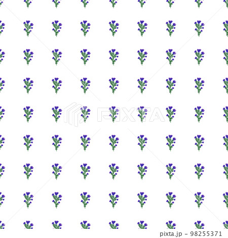 Hand drawn herbal seamless pattern. Freehand organic background. Decorative forest flower endless wallpaper 98255371