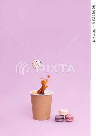 Macaroon falls into a mug Macaroon falls into a mug 98256666