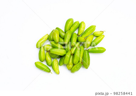 Bilimbi fruit on white background. 98258441