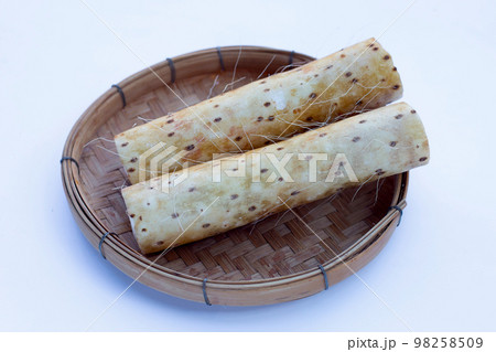 Fresh nagaimo on white background. 98258509