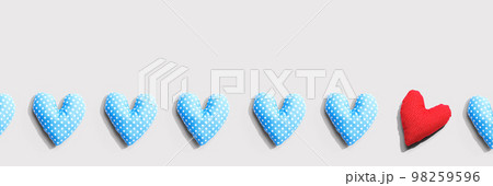 Appreciation theme with handmade heart cushions 98259596